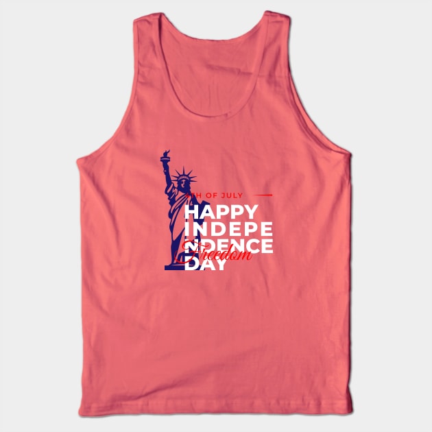 Happy Independence Day USA Freedom, 4th of July Tank Top by SappiDigital